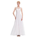 Starzz sem mangas Chiffon branco longo simplesmente vestidos de dama de honra ST000060-2